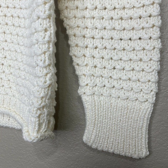Madewell Pearl Ivory Austen Open-Stitch Chunky Knit Sweater XXS NWT - Picture 5 of 12